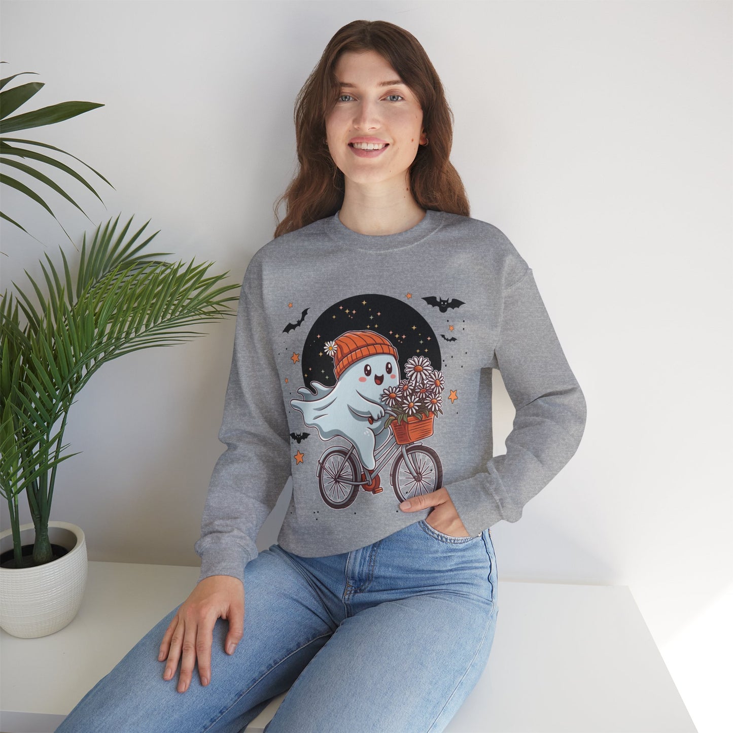 Bicycle Ghost Crewneck Sweatshirt