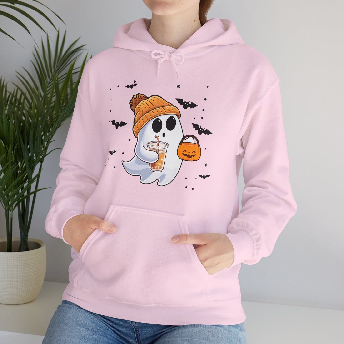 Trick or Treat Ghost Unisex Hooded Sweatshirt