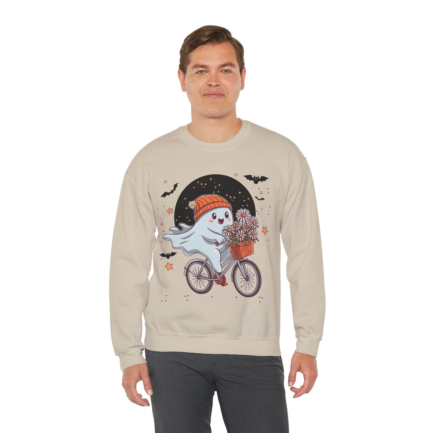 Bicycle Ghost Crewneck Sweatshirt