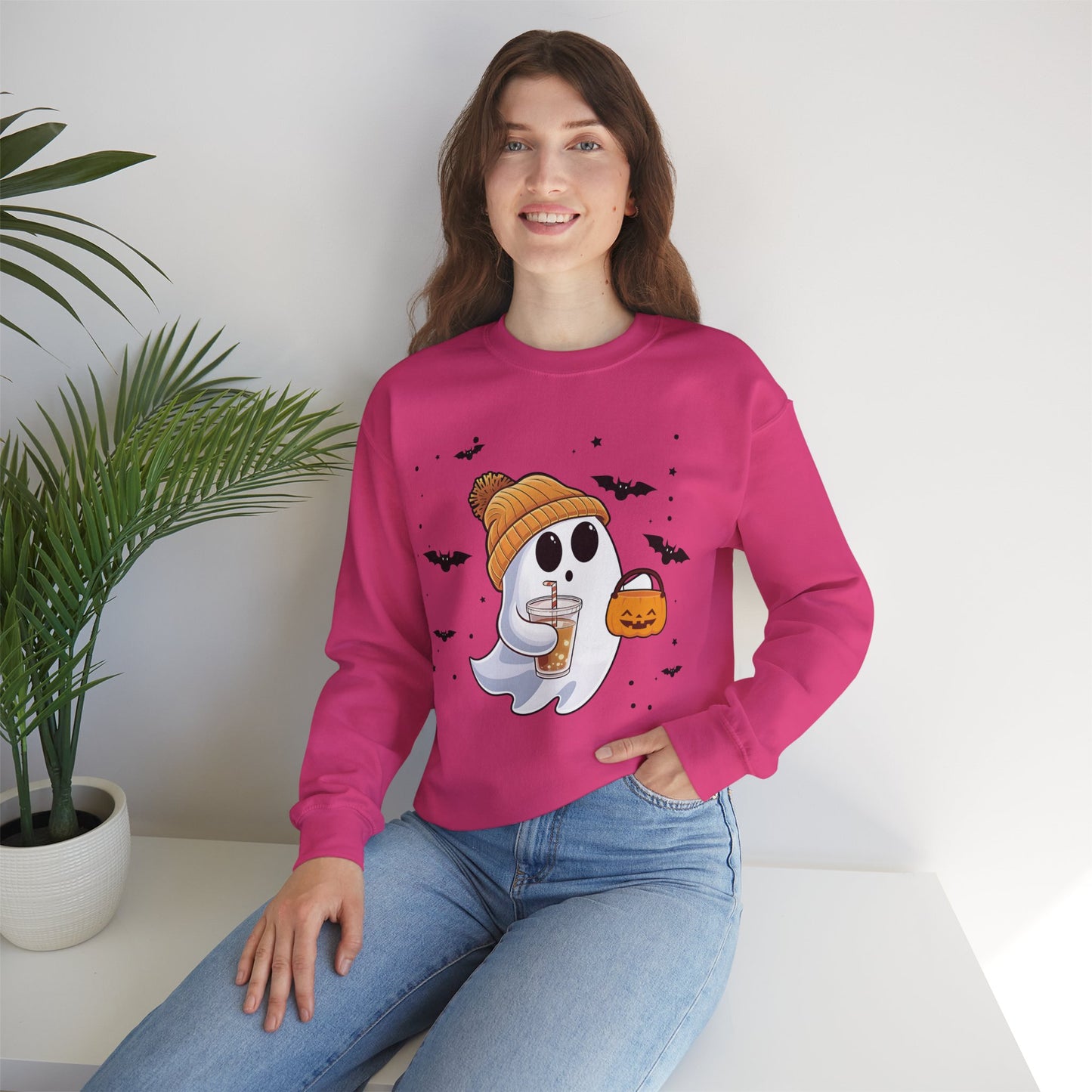 Trick of Treat Ghost Crewneck Sweatshirt