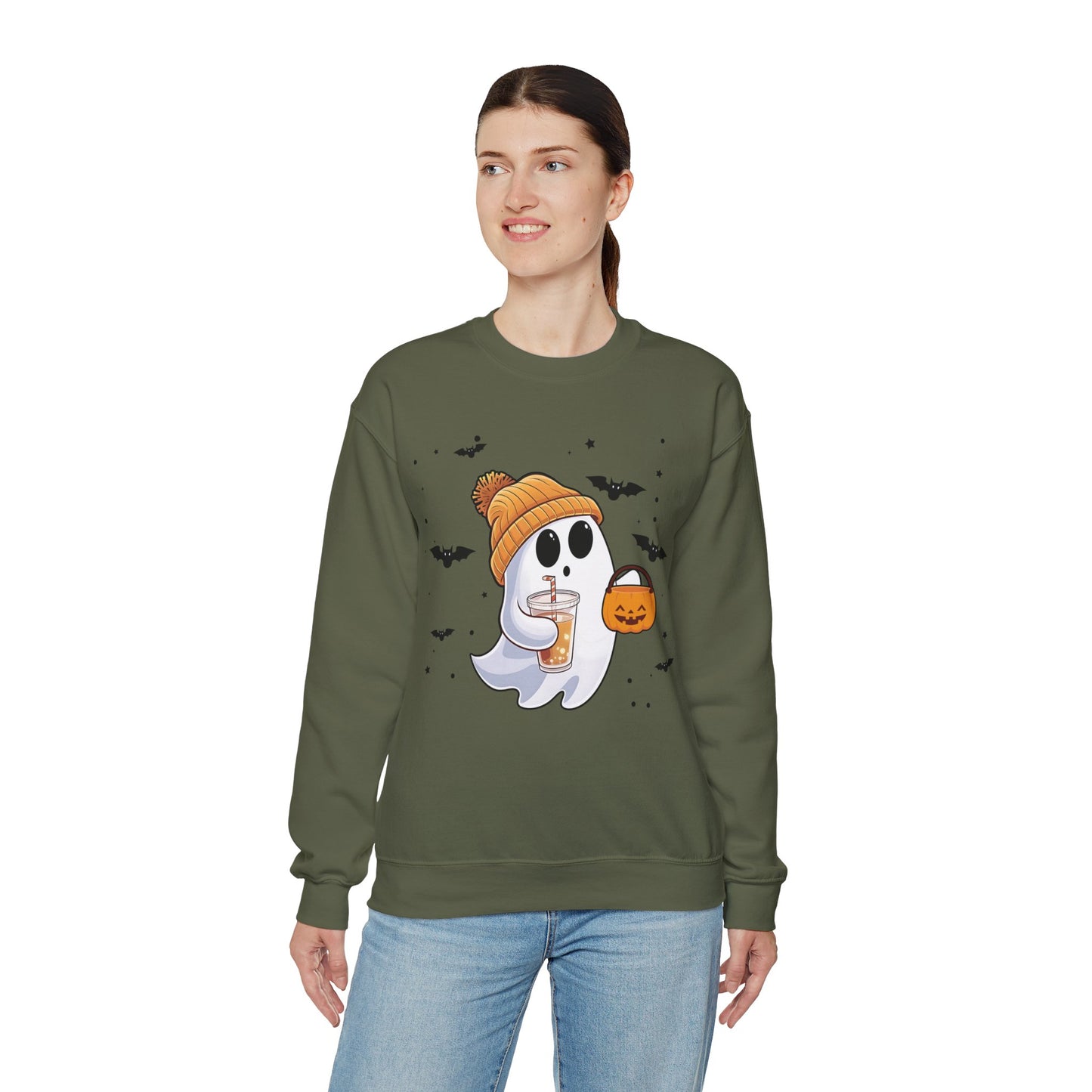 Trick of Treat Ghost Crewneck Sweatshirt