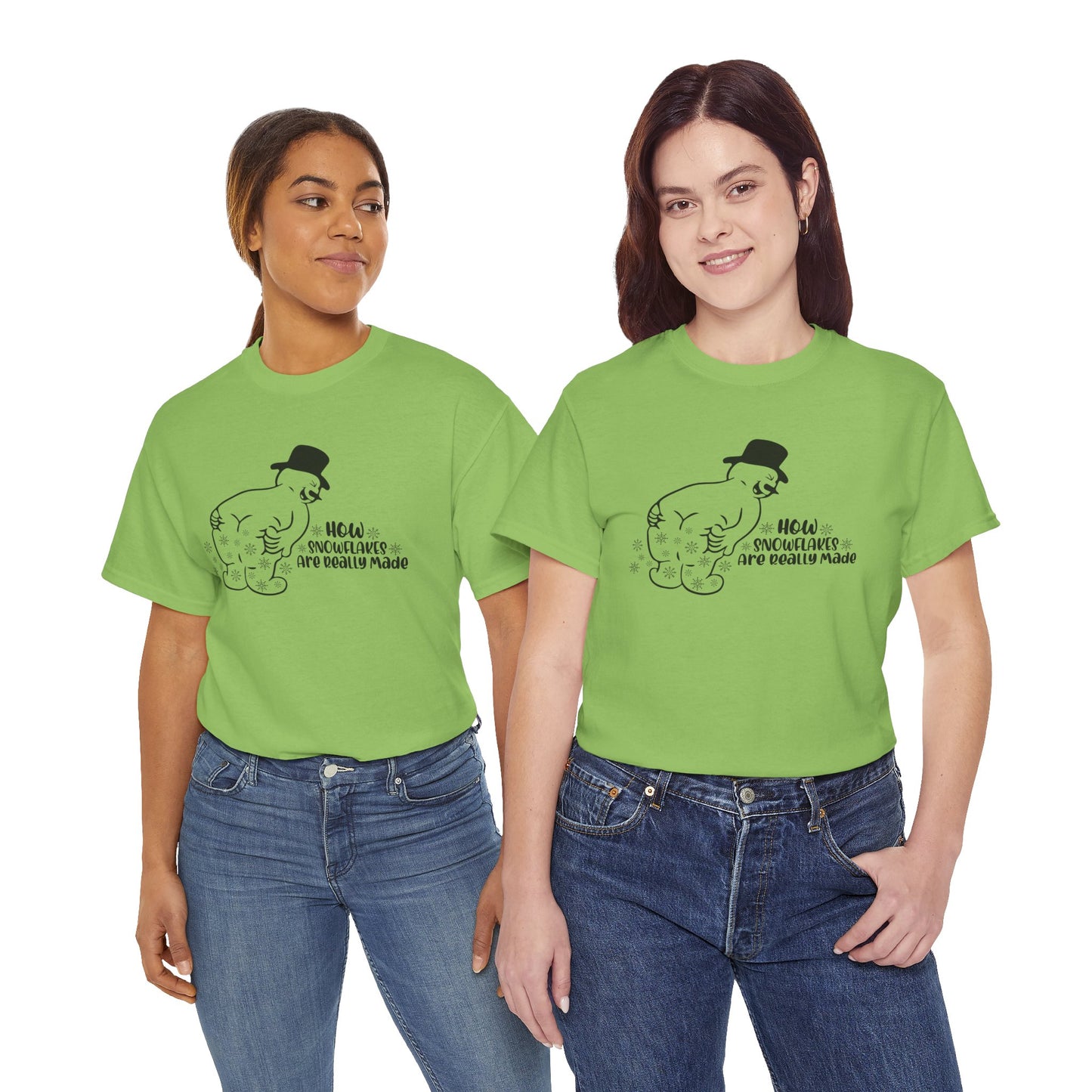 How snowflakes are really made Unisex Heavy Cotton Tee