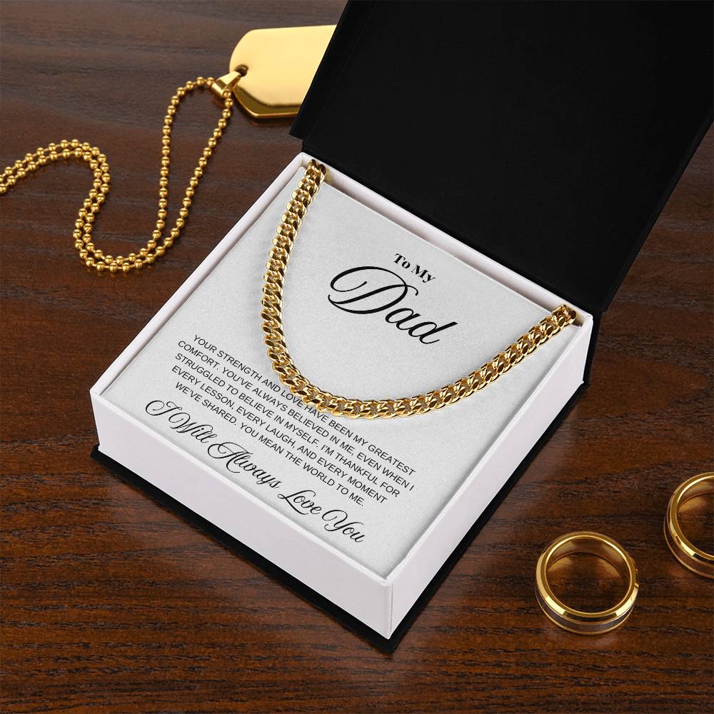 "To My Dad" Cuban Link Chain