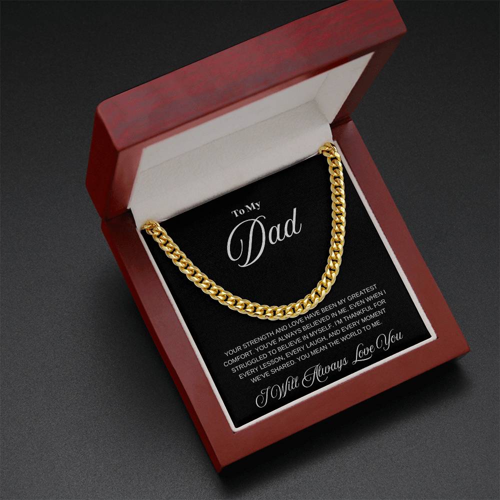 "To My Dad" Cuban Link Chain