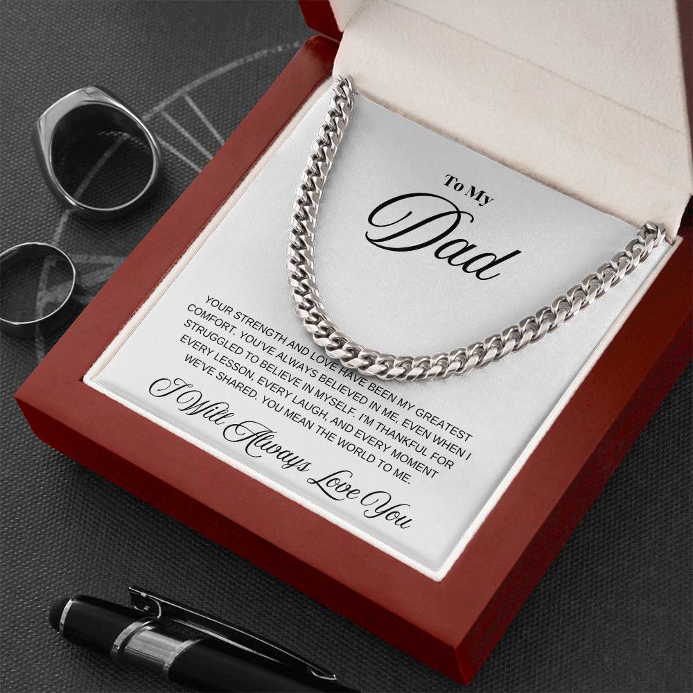 "To My Dad" Cuban Link Chain