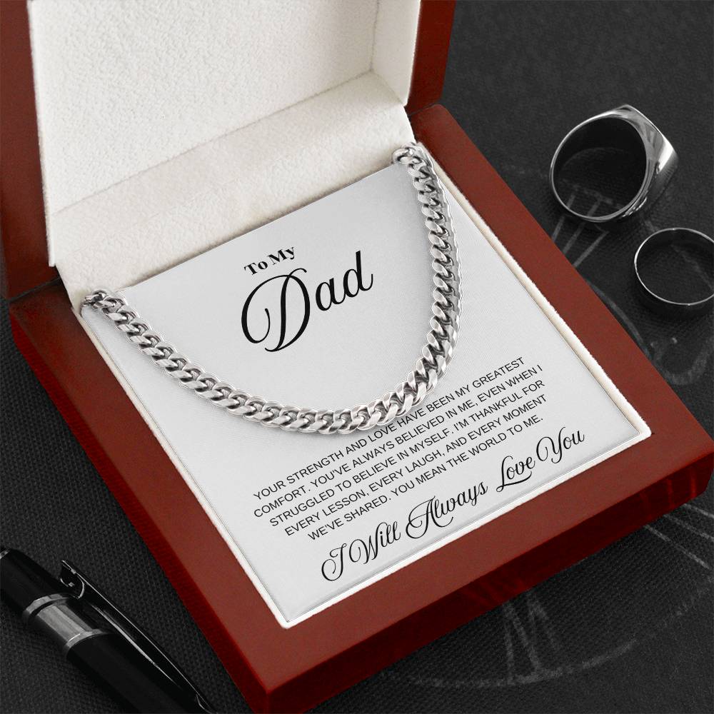 "To My Dad" Cuban Link Chain
