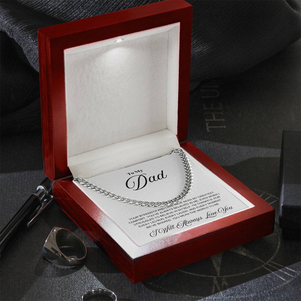 "To My Dad" Cuban Link Chain
