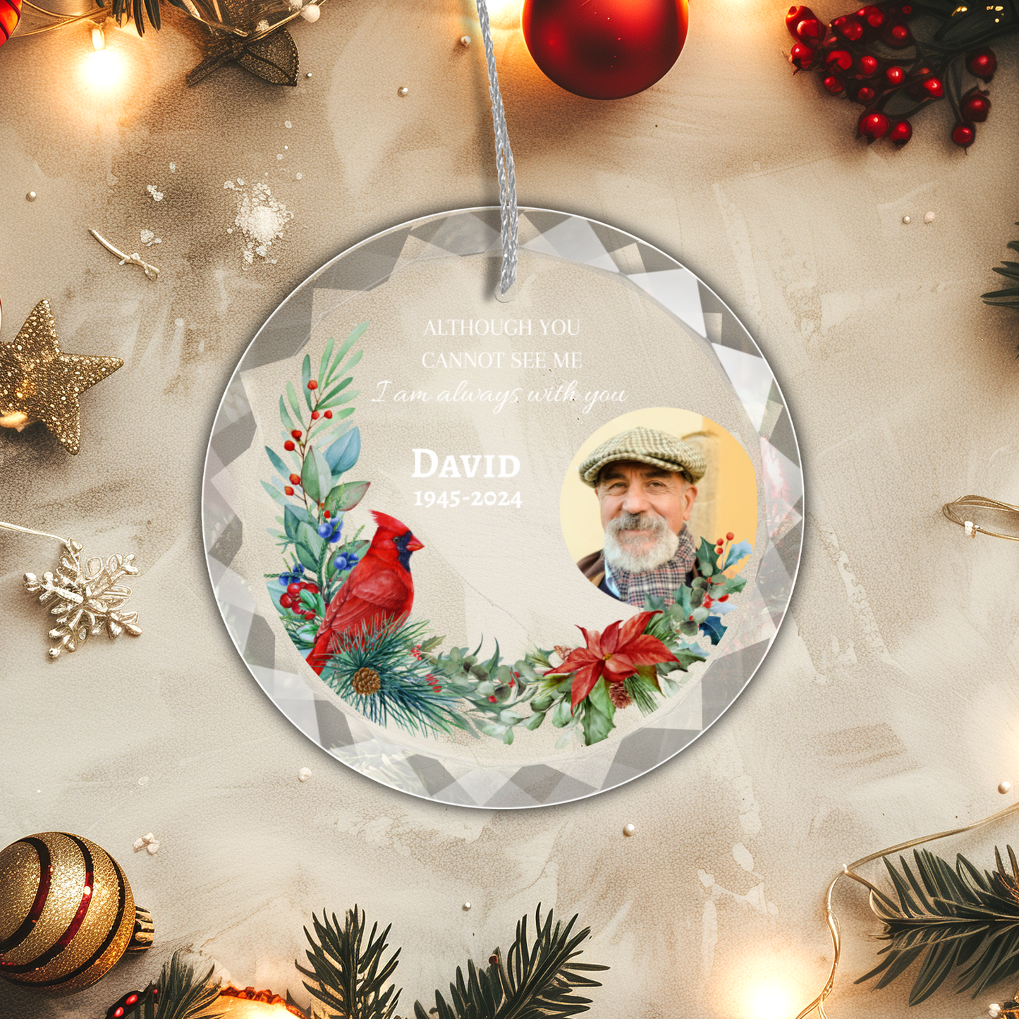 I Am Always With You - Personalized Memorial Photo Ornament