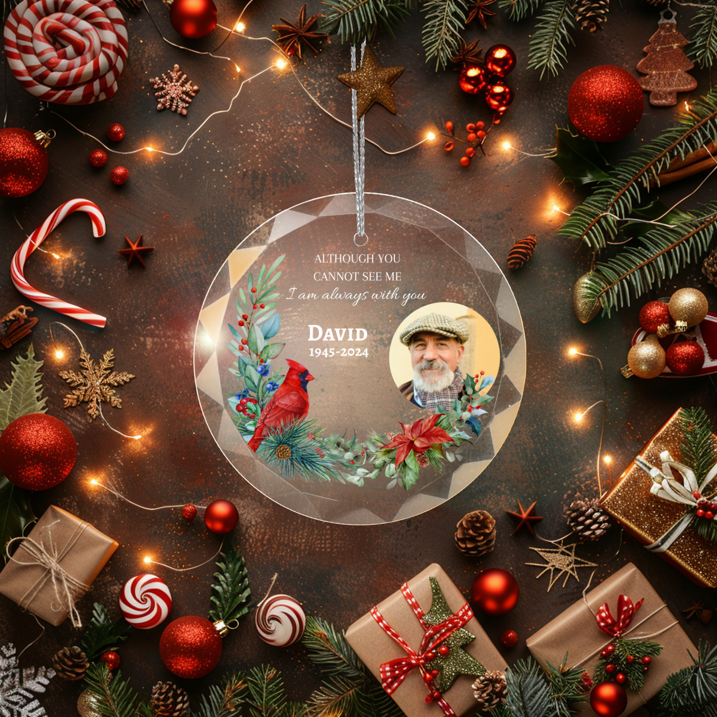 I Am Always With You - Personalized Memorial Photo Ornament