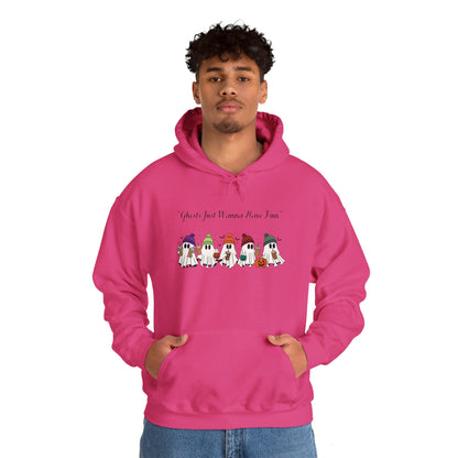 Ghosts Having Fun Unisex Hooded Sweatshirt