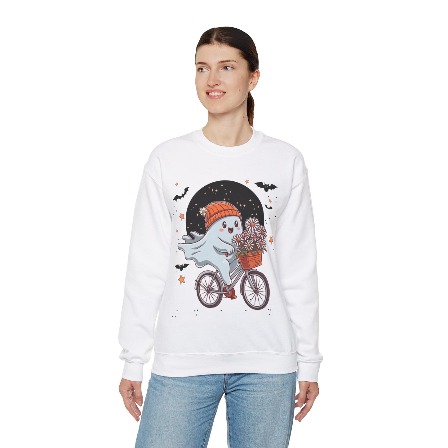 Bicycle Ghost Crewneck Sweatshirt