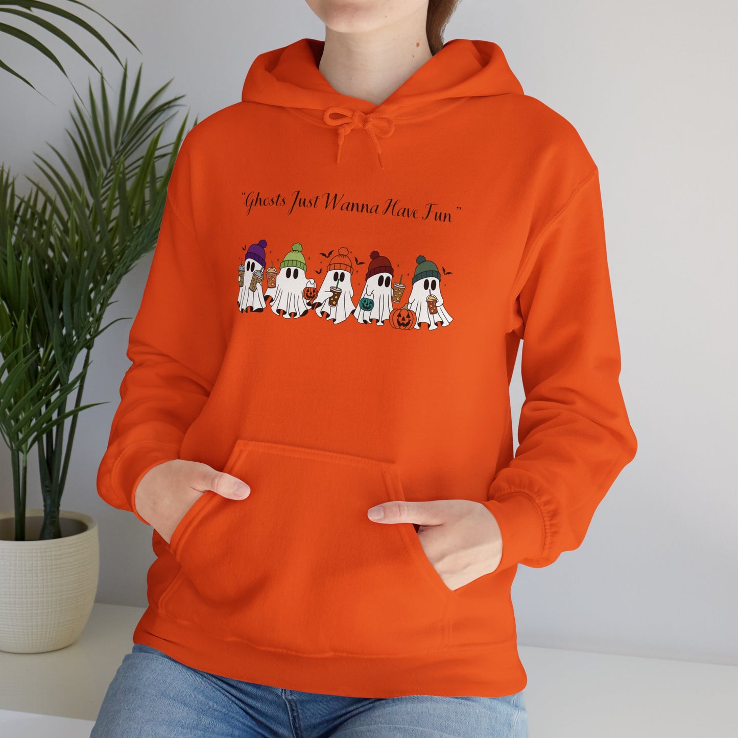 Ghosts Having Fun Unisex Hooded Sweatshirt