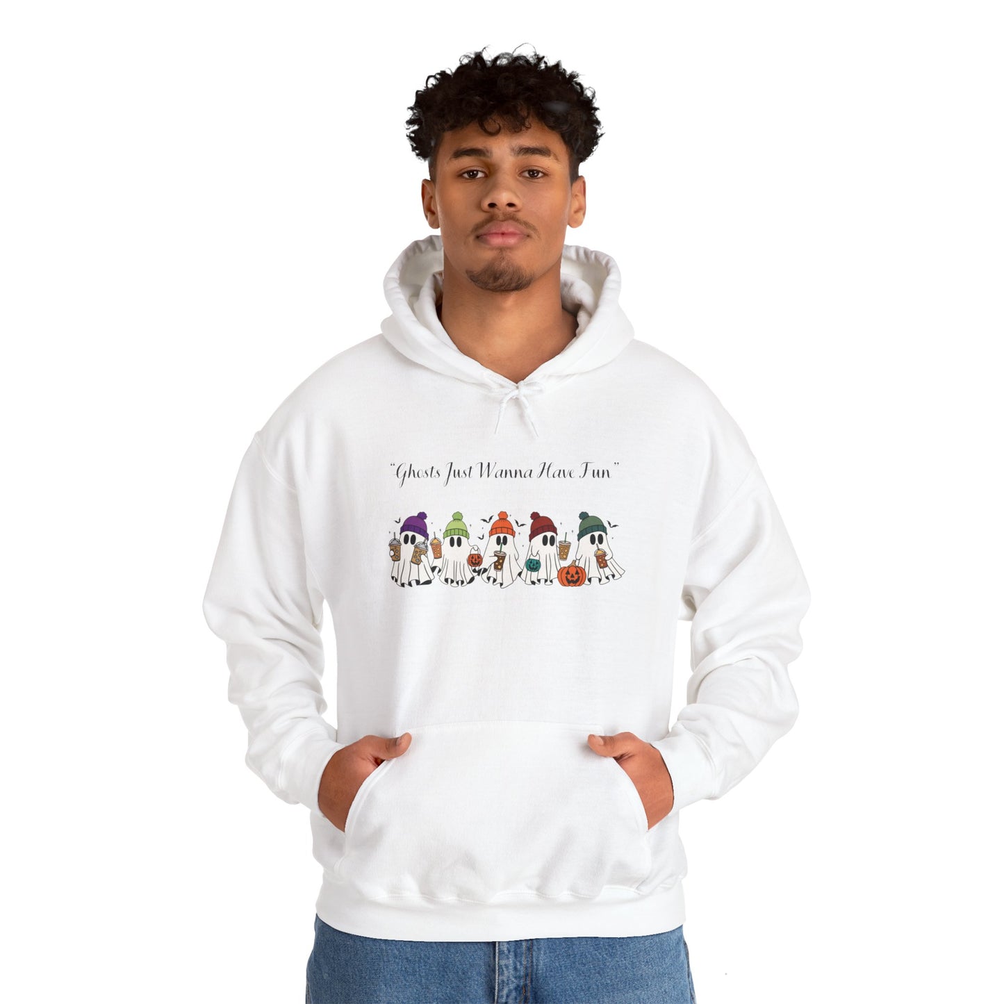 Ghosts Having Fun Unisex Hooded Sweatshirt