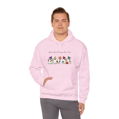 Ghosts Having Fun Unisex Hooded Sweatshirt