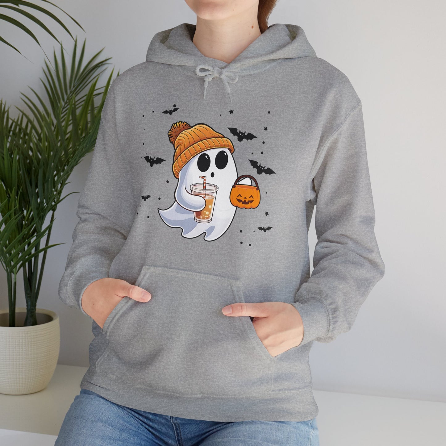 Trick or Treat Ghost Unisex Hooded Sweatshirt