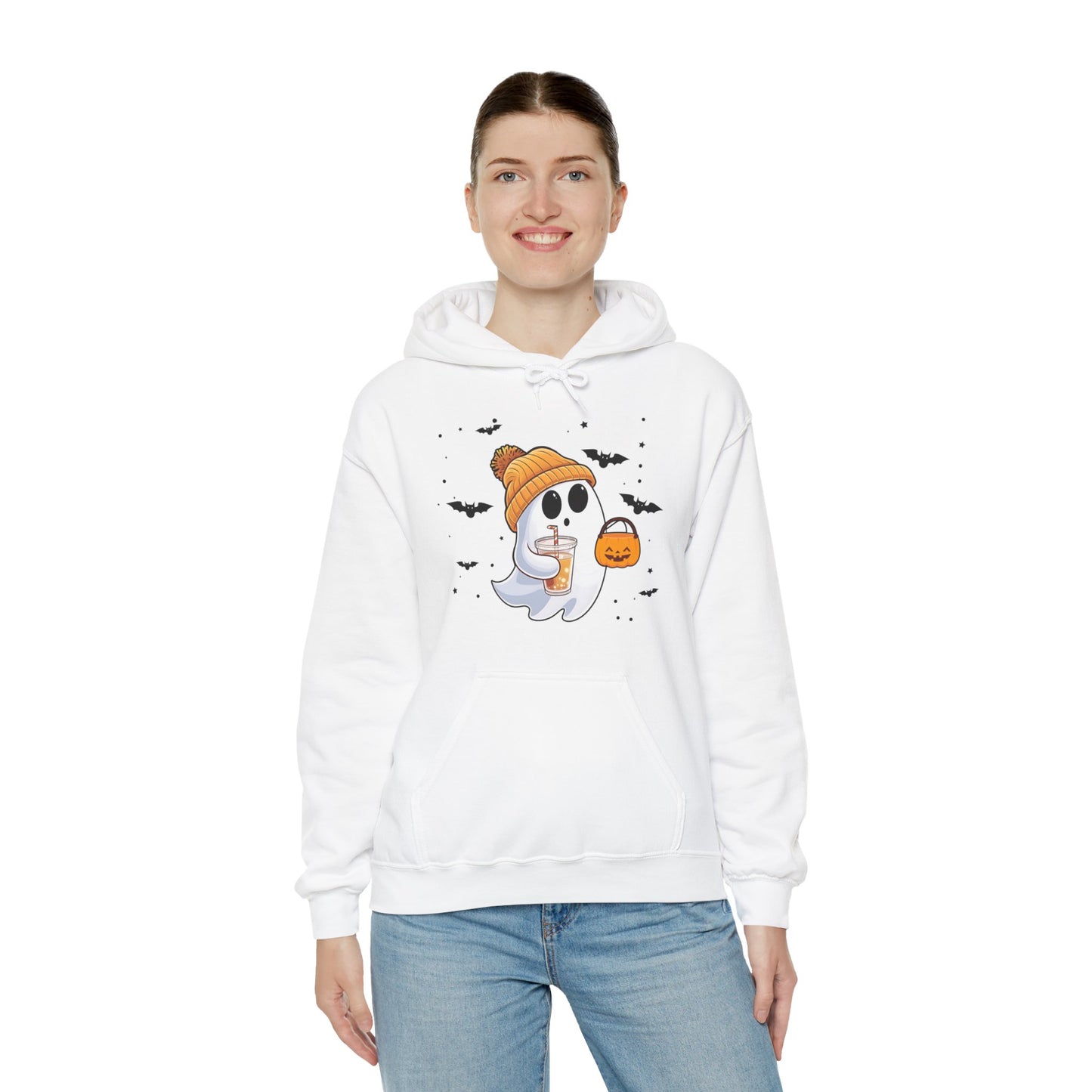 Trick or Treat Ghost Unisex Hooded Sweatshirt