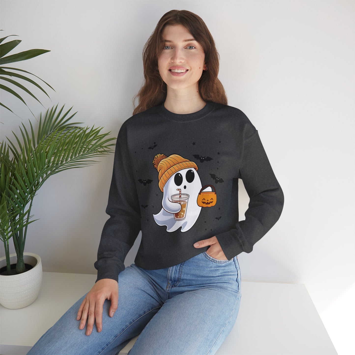 Trick of Treat Ghost Crewneck Sweatshirt