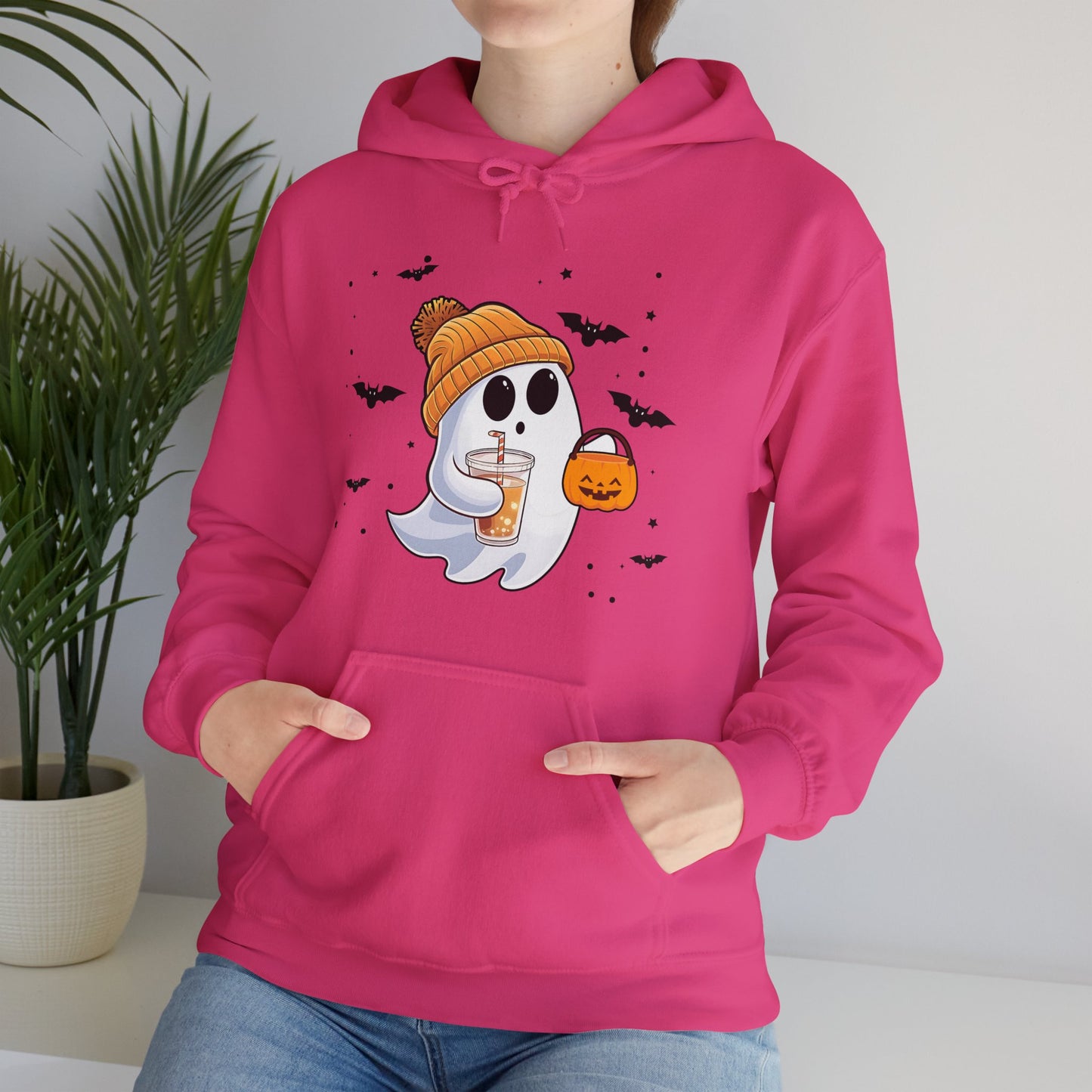 Trick or Treat Ghost Unisex Hooded Sweatshirt