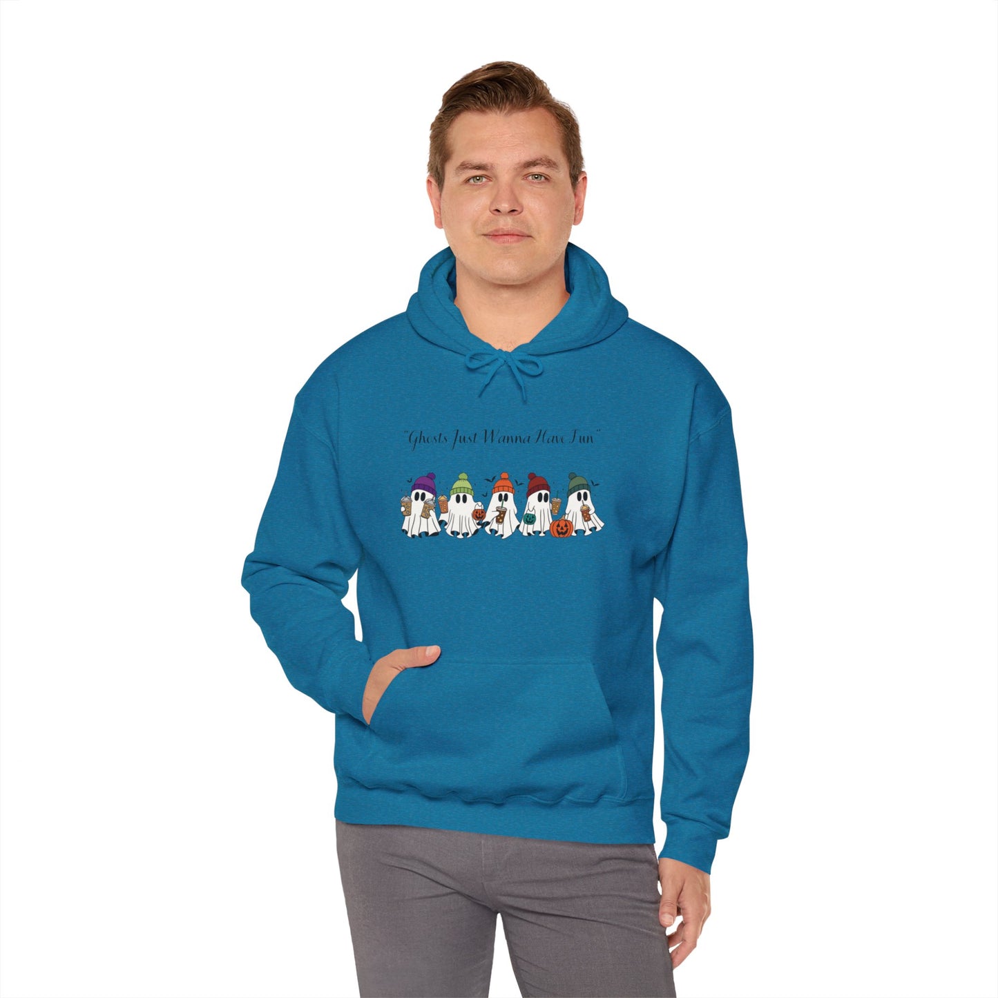 Ghosts Having Fun Unisex Hooded Sweatshirt