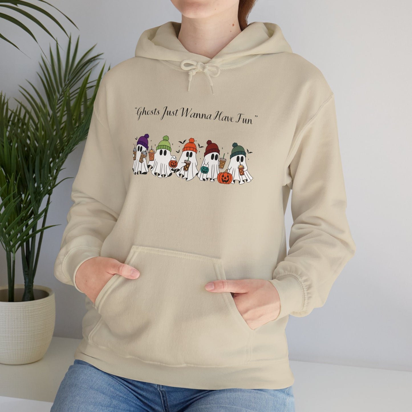 Ghosts Having Fun Unisex Hooded Sweatshirt