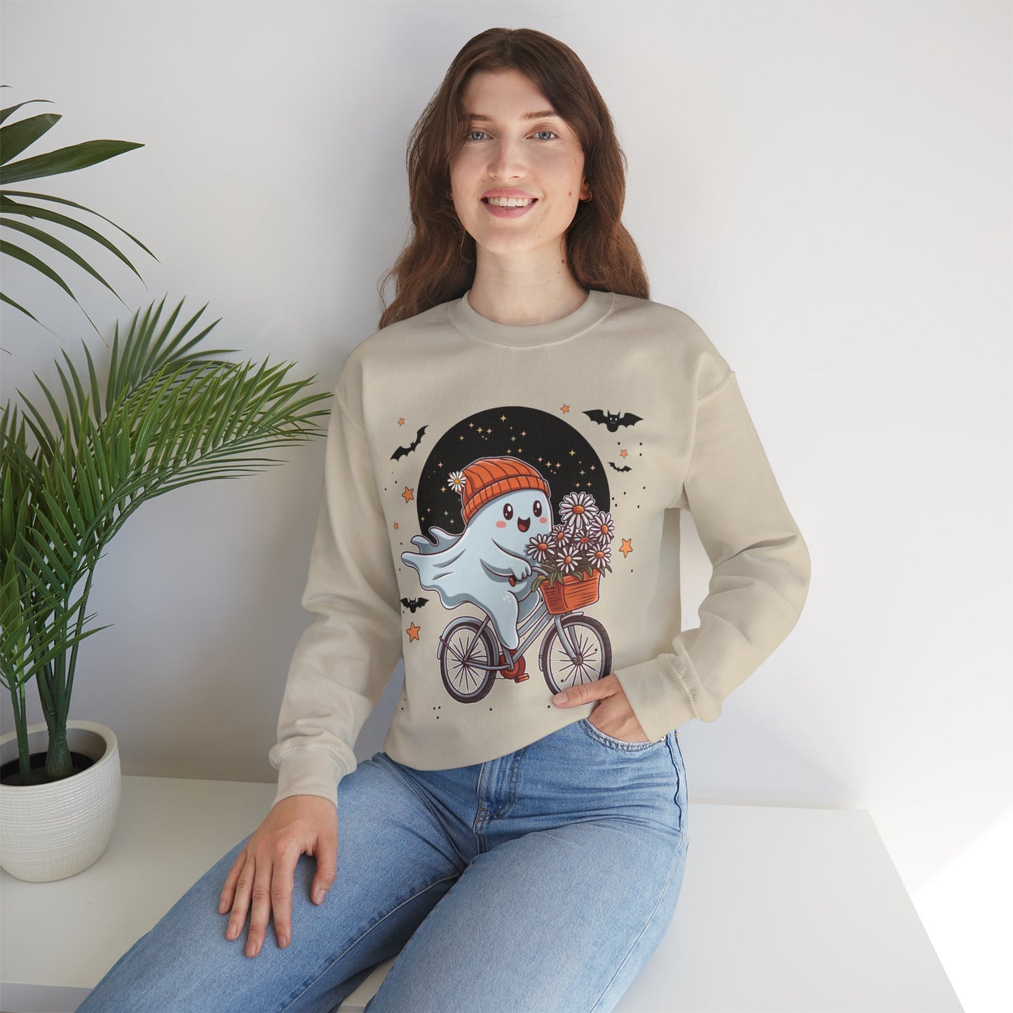 Bicycle Ghost Crewneck Sweatshirt