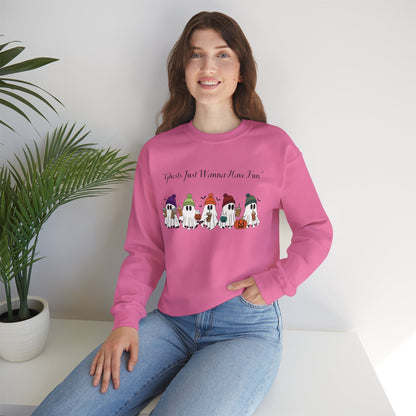 Ghosts Having Fun Crewneck Sweatshirt