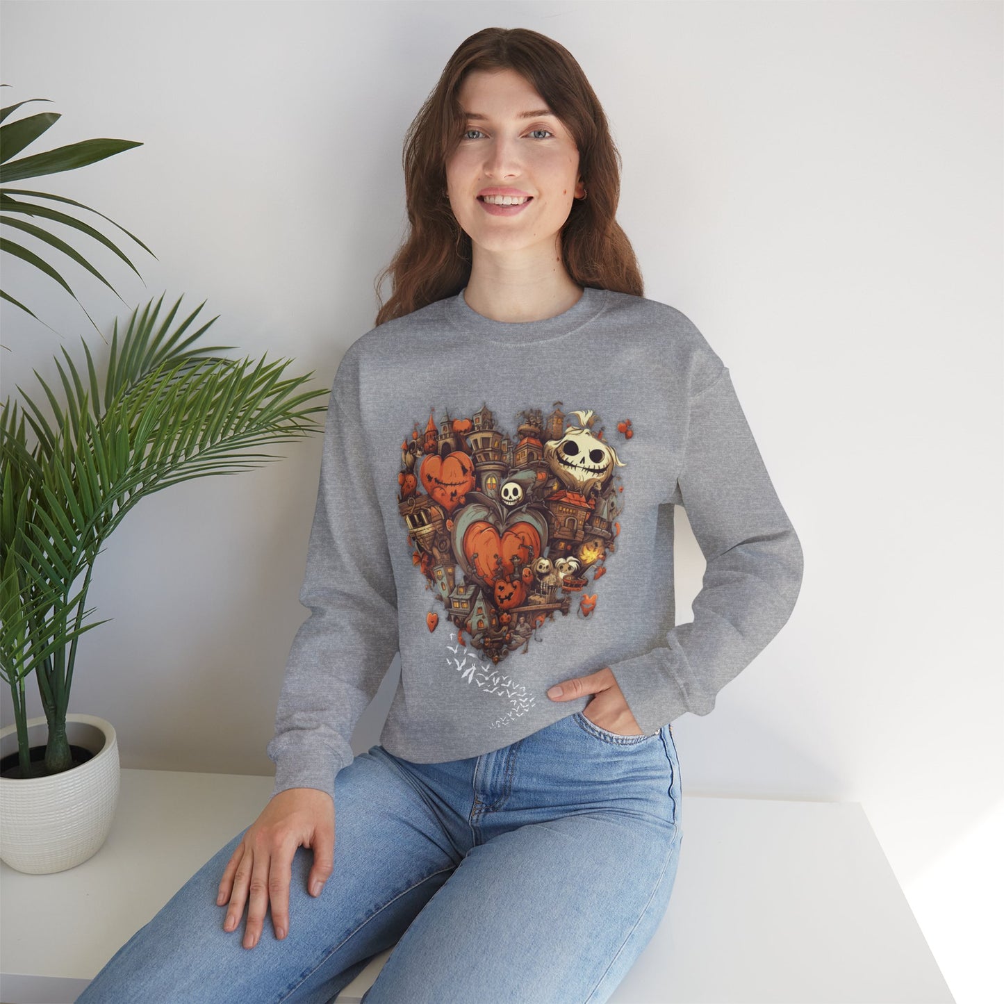 Halloween Heart Crewneck Sweatshirt