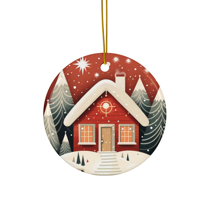 Red House Christmas Ornament