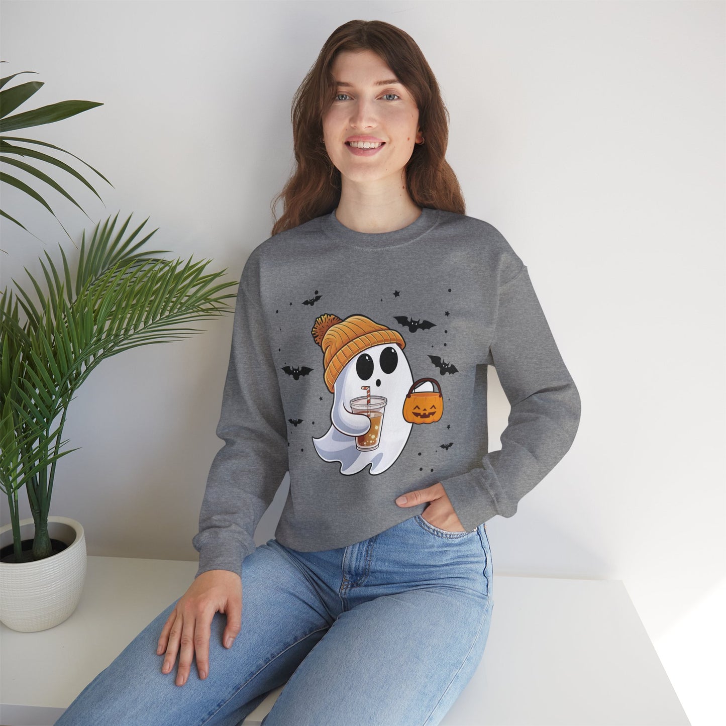 Trick of Treat Ghost Crewneck Sweatshirt