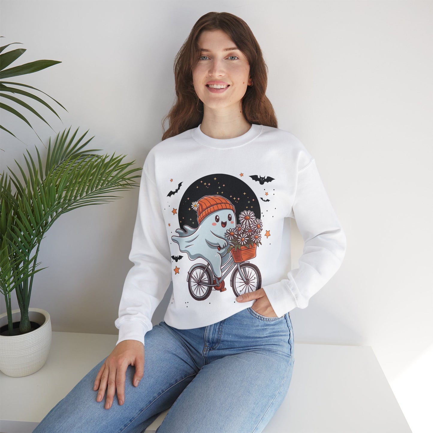 Bicycle Ghost Crewneck Sweatshirt