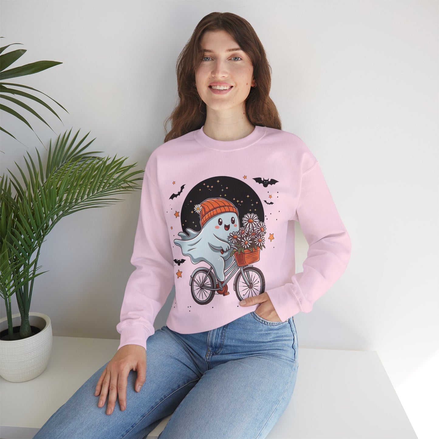 Bicycle Ghost Crewneck Sweatshirt