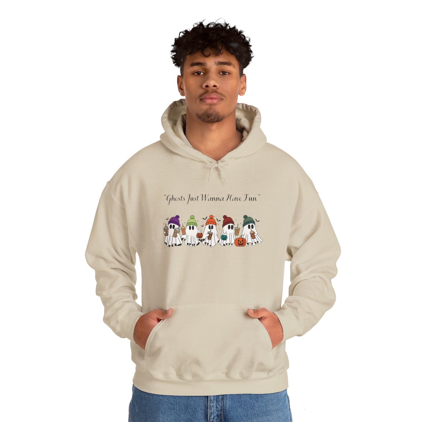 Ghosts Having Fun Unisex Hooded Sweatshirt