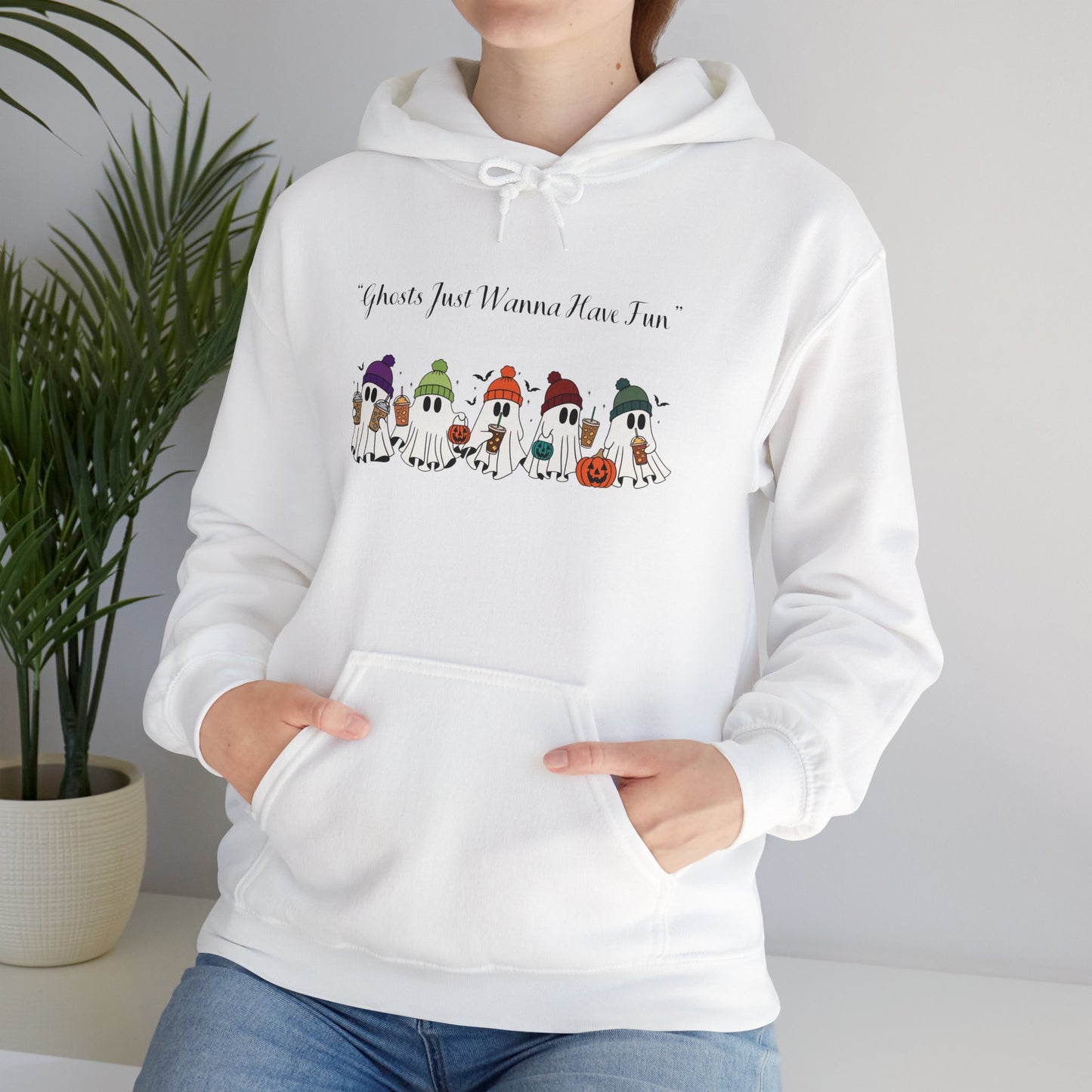 Ghosts Having Fun Unisex Hooded Sweatshirt