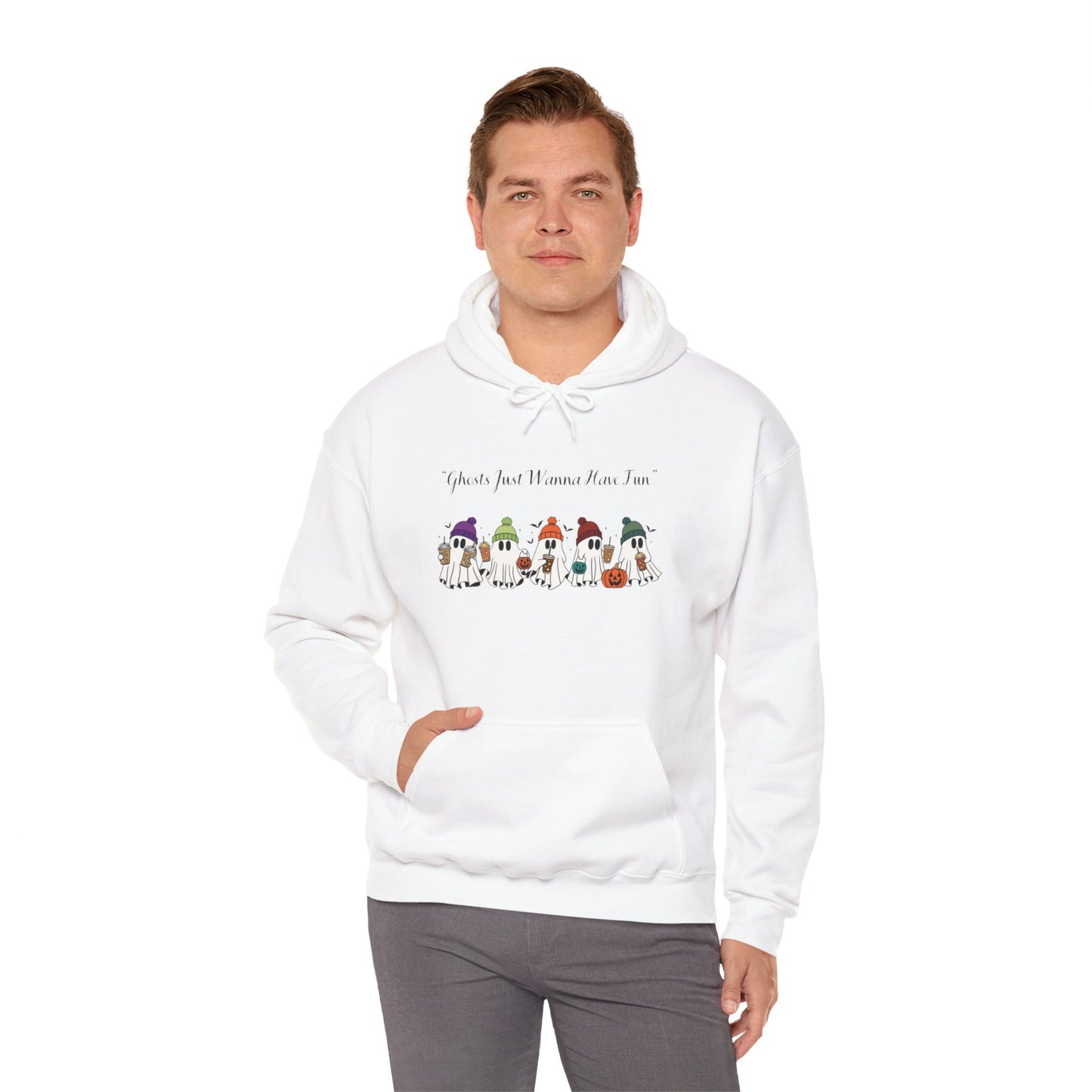 Ghosts Having Fun Unisex Hooded Sweatshirt