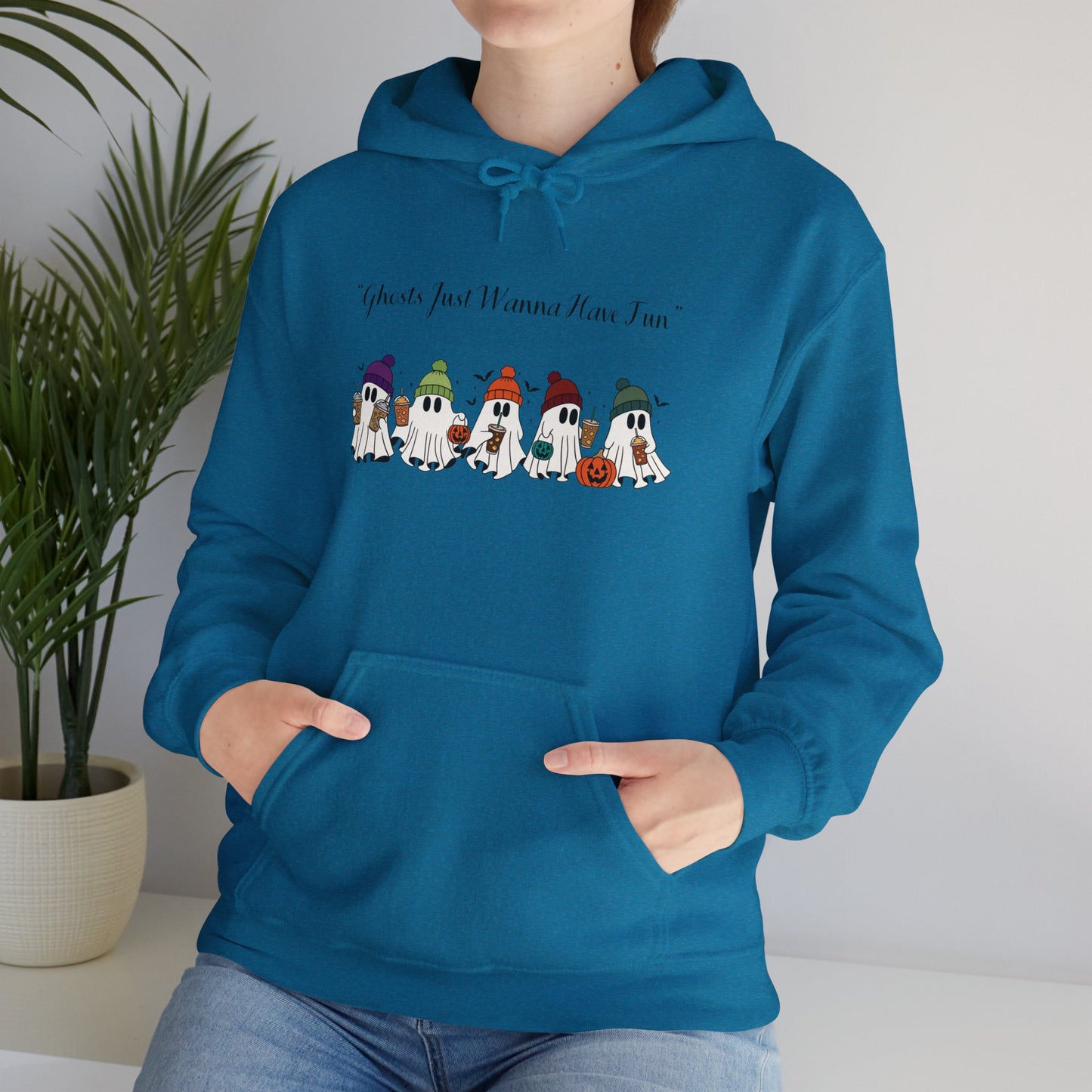 Ghosts Having Fun Unisex Hooded Sweatshirt