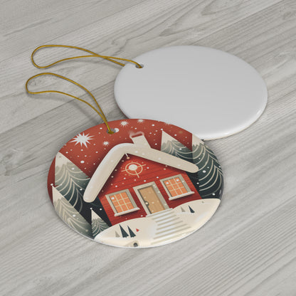 Red House Christmas Ornament