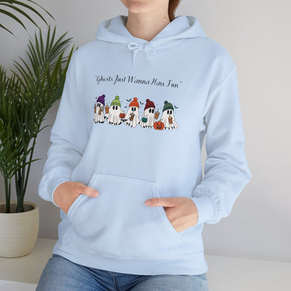 Ghosts Having Fun Unisex Hooded Sweatshirt