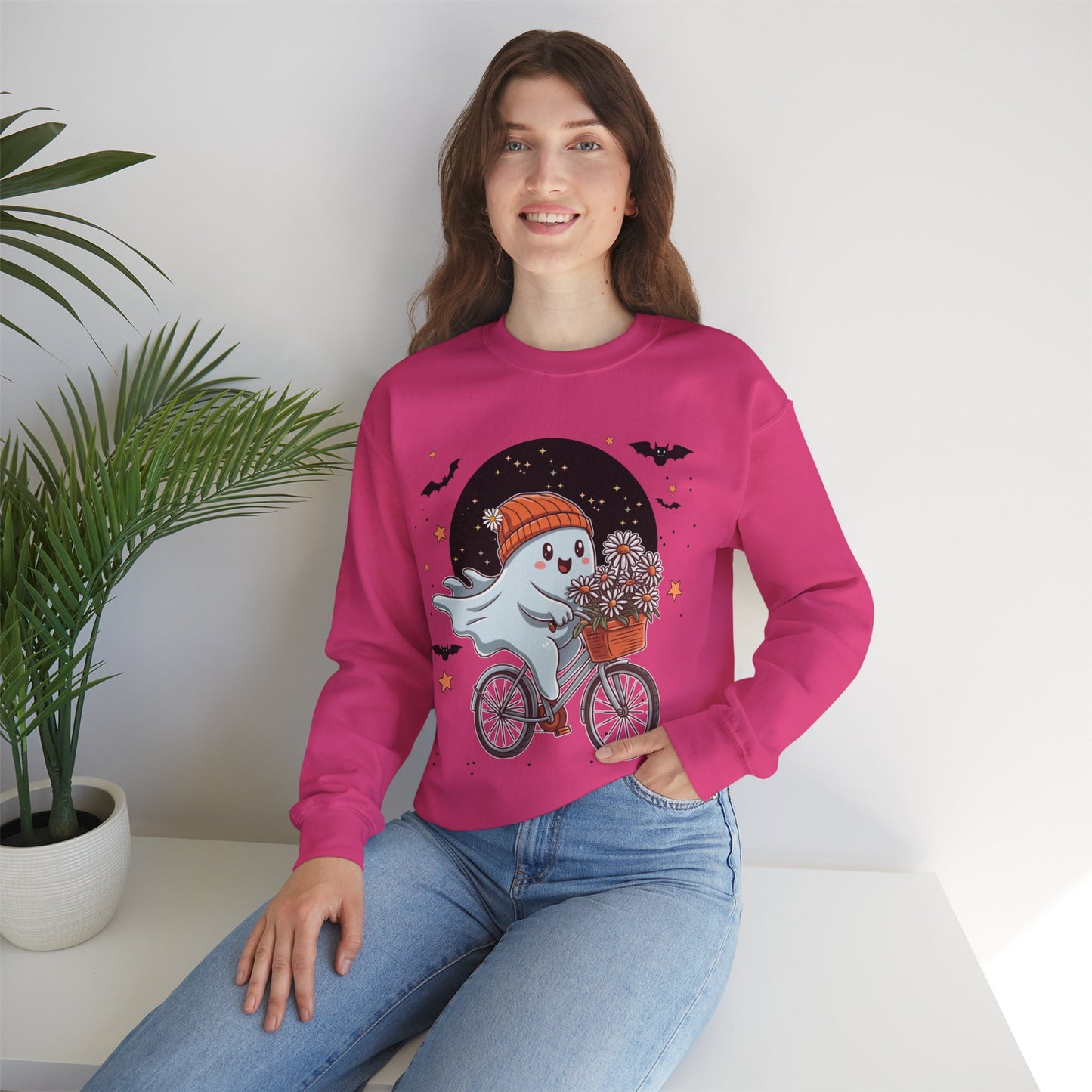 Bicycle Ghost Crewneck Sweatshirt