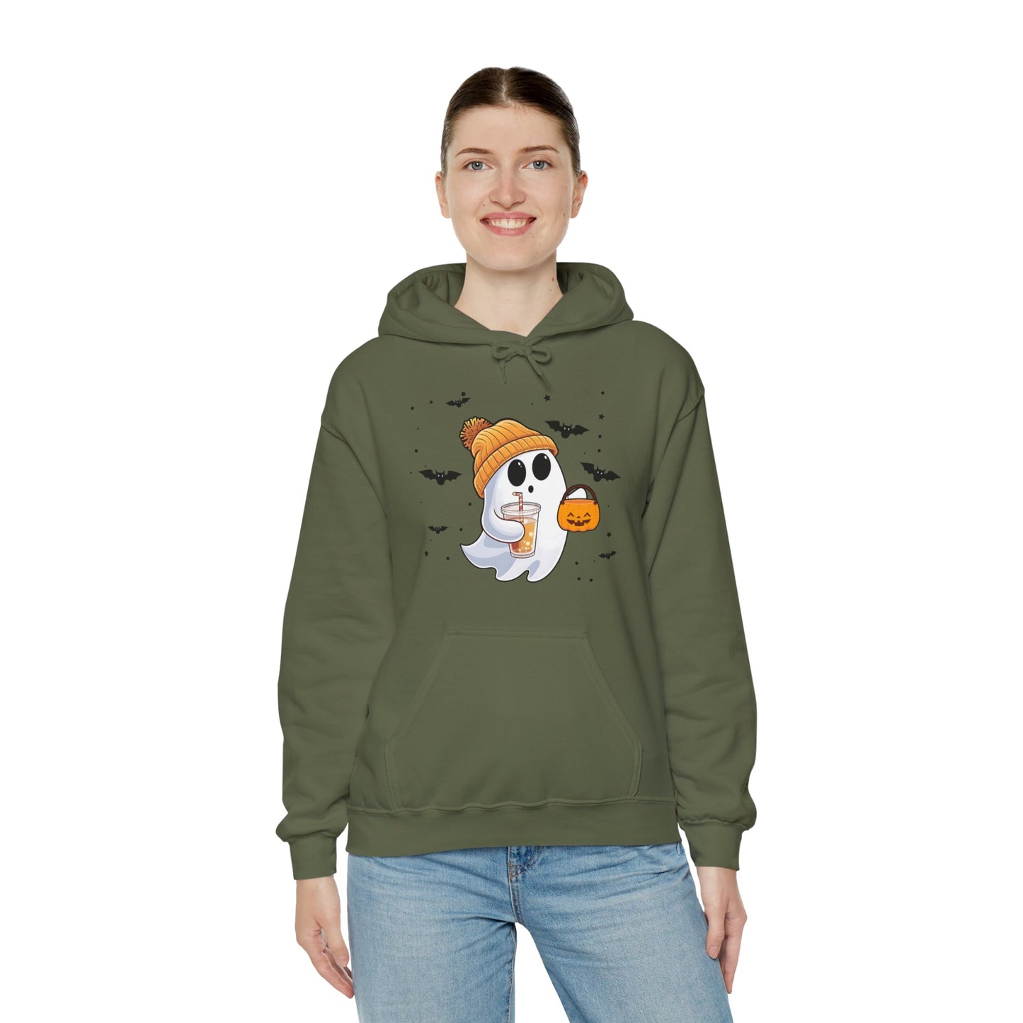 Trick or Treat Ghost Unisex Hooded Sweatshirt