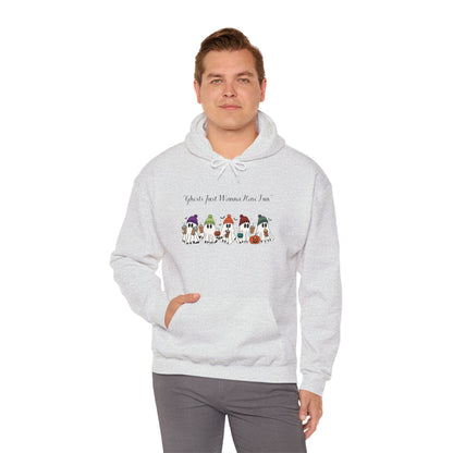 Ghosts Having Fun Unisex Hooded Sweatshirt