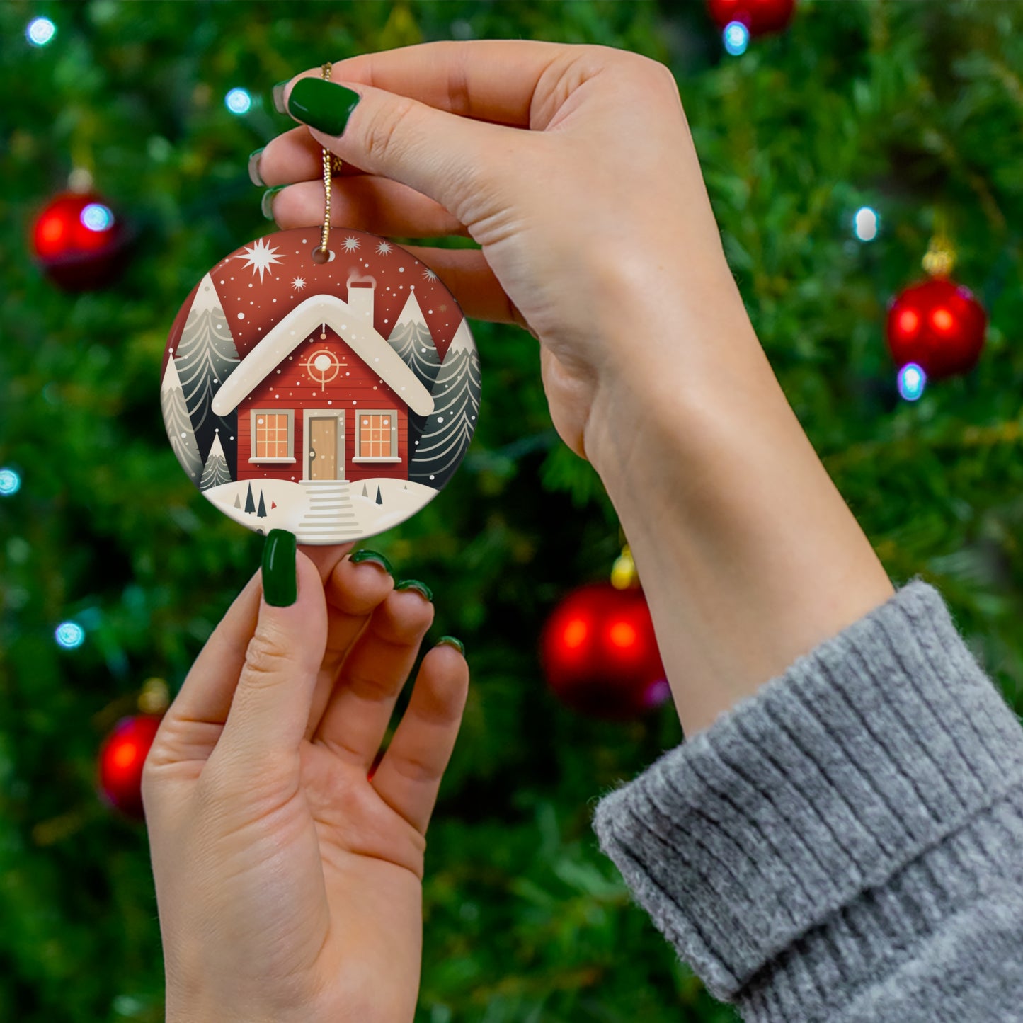 Red House Christmas Ornament