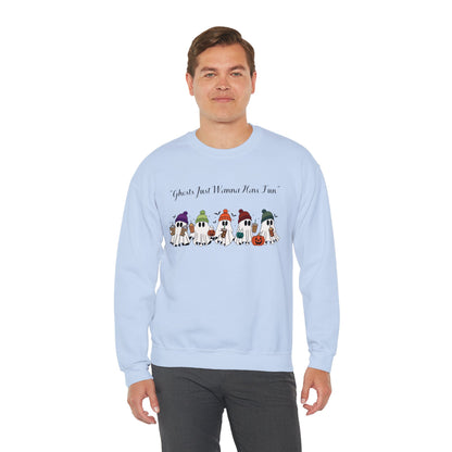 Ghosts Having Fun Crewneck Sweatshirt