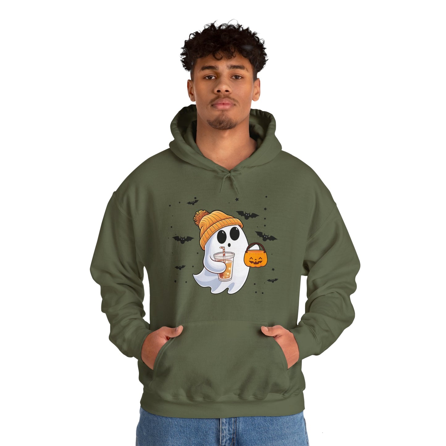 Trick or Treat Ghost Unisex Hooded Sweatshirt