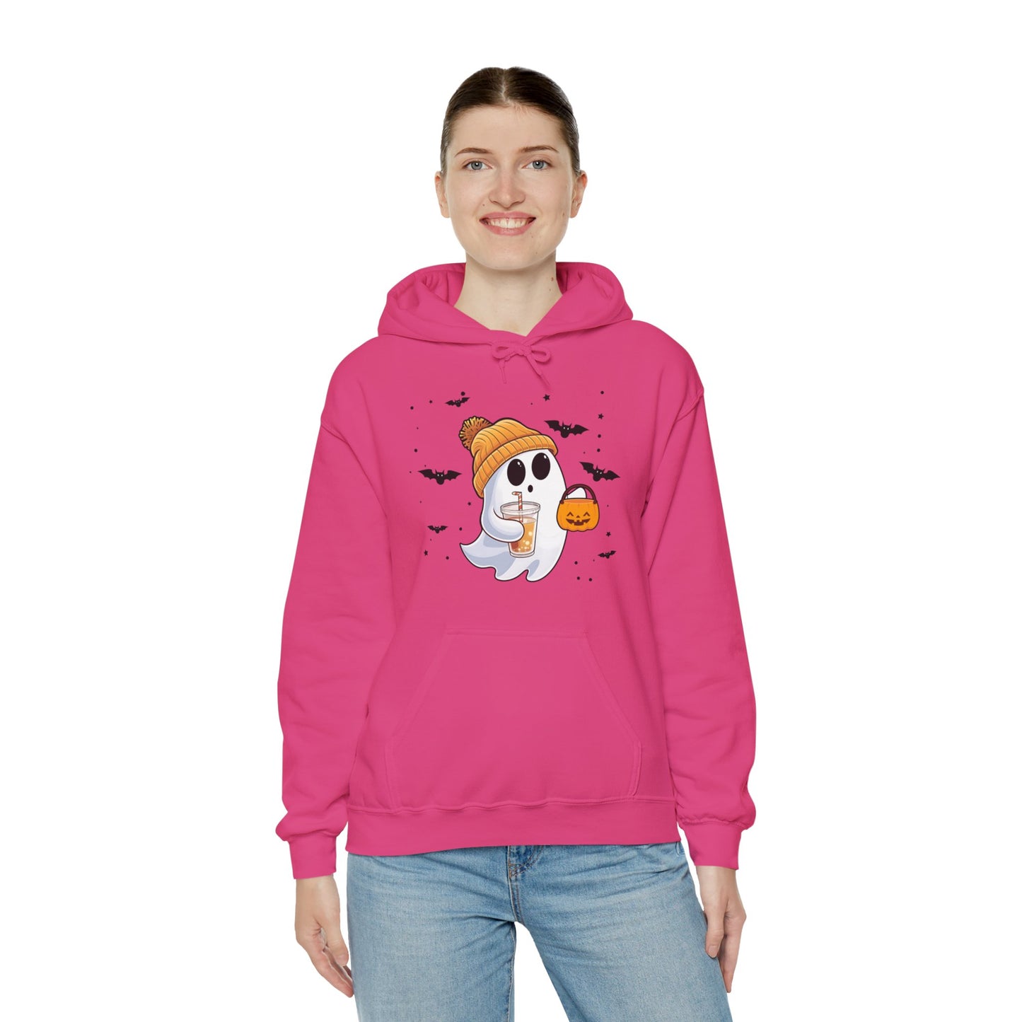 Trick or Treat Ghost Unisex Hooded Sweatshirt