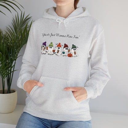 Ghosts Having Fun Unisex Hooded Sweatshirt