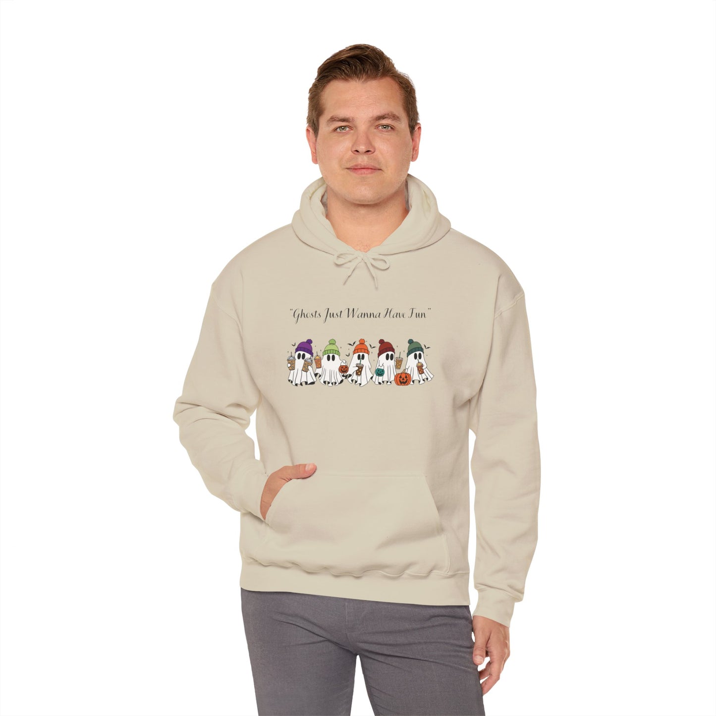 Ghosts Having Fun Unisex Hooded Sweatshirt