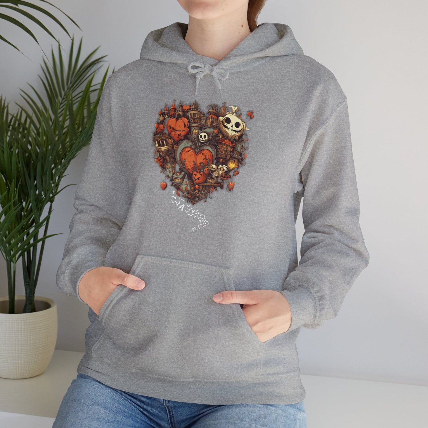 Halloween Heart Unisex Hooded Sweatshirt