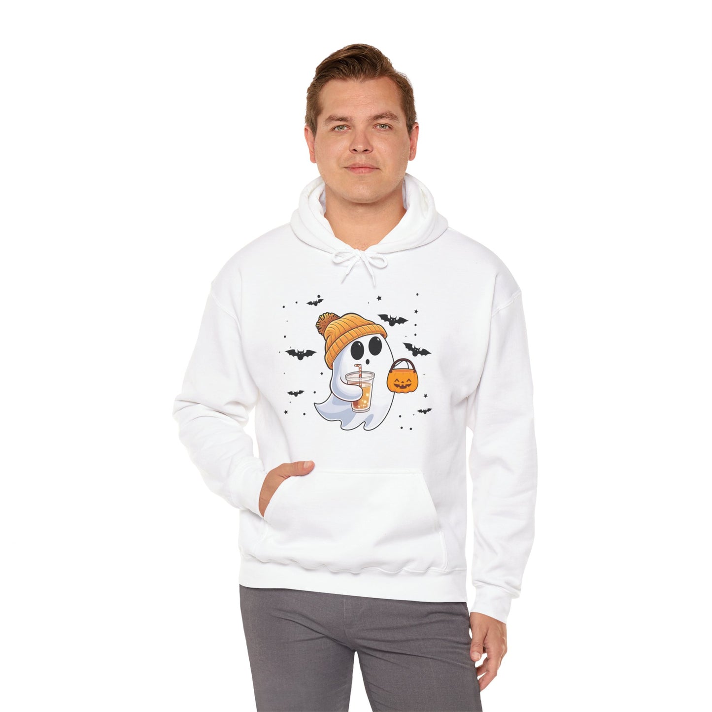 Trick or Treat Ghost Unisex Hooded Sweatshirt