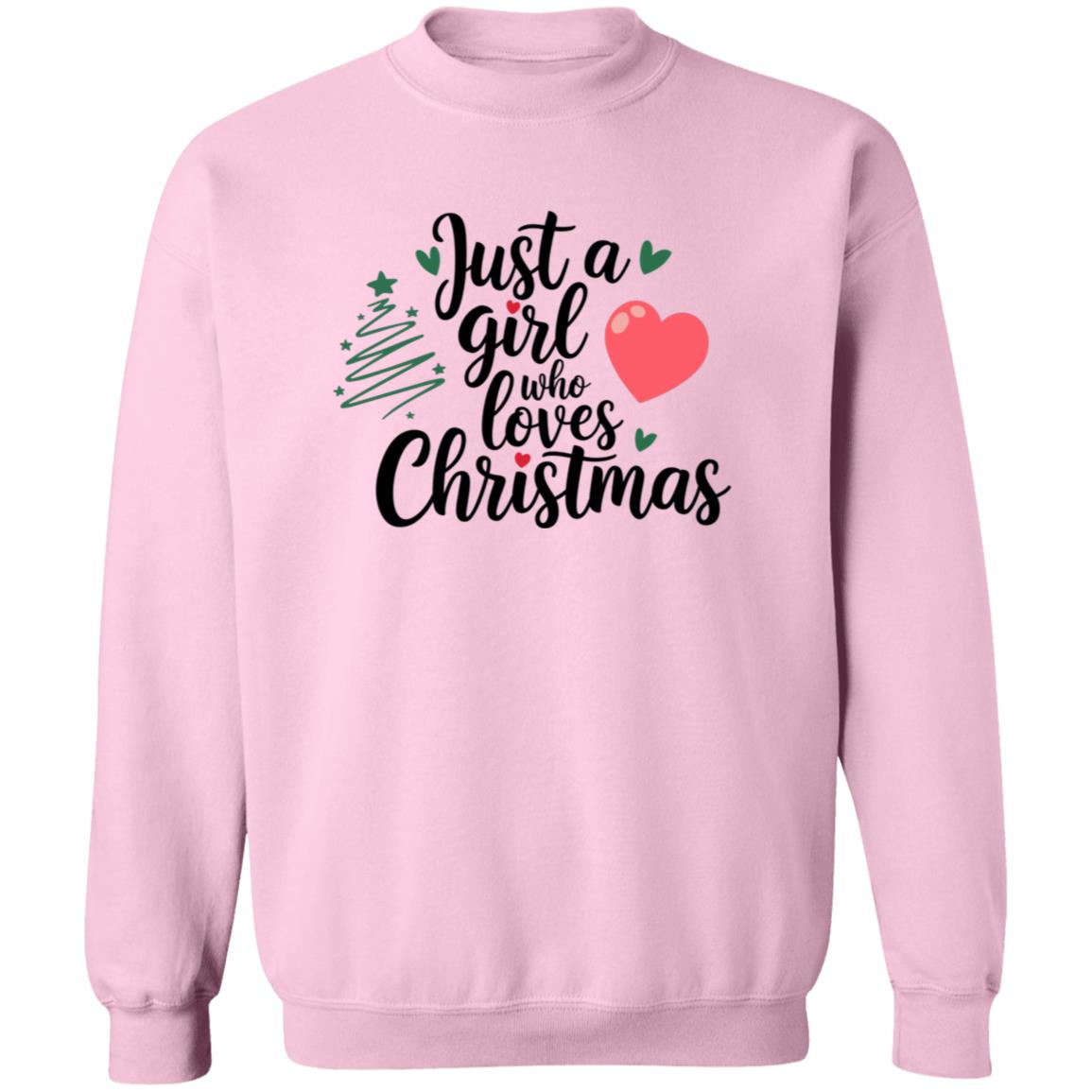 Girl Christmas Love Pullover Sweatshirt