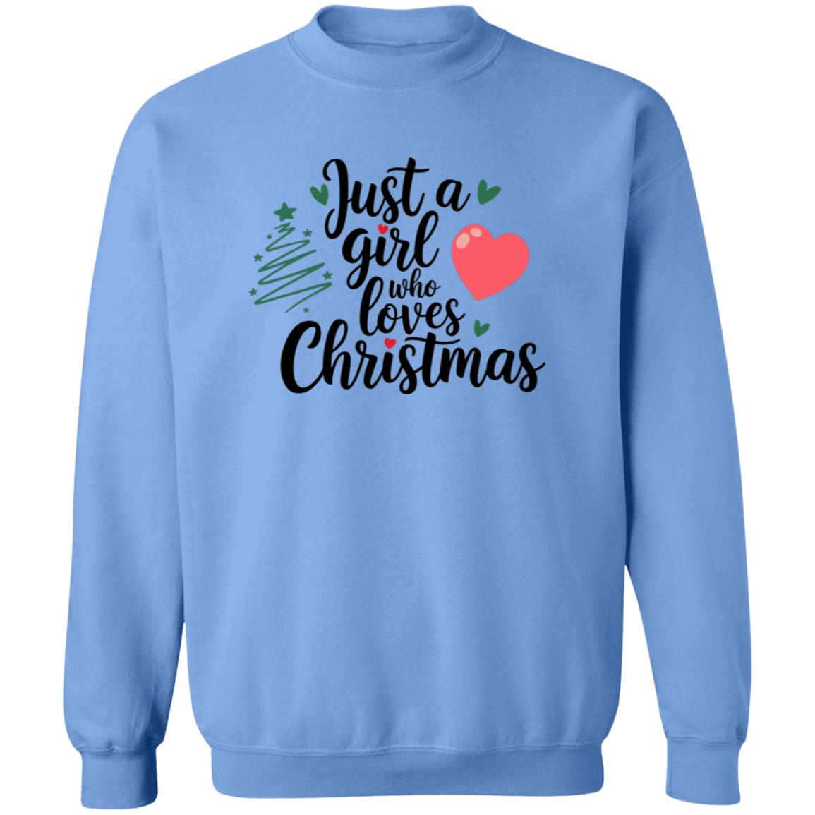 Girl Christmas Love Pullover Sweatshirt